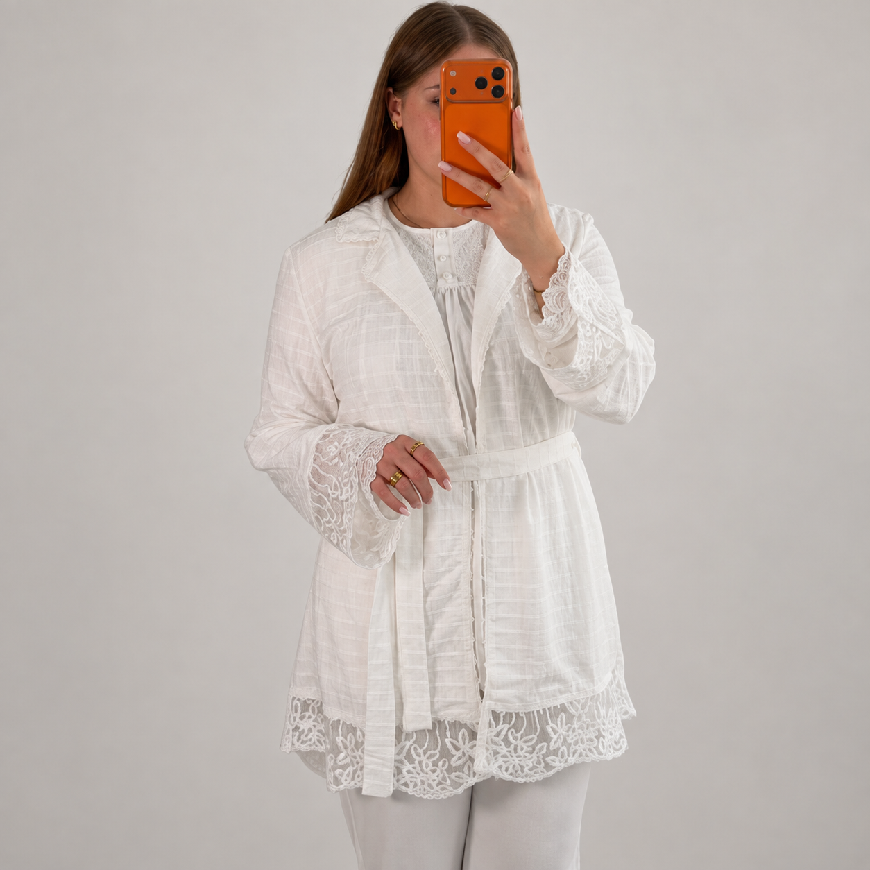 Ensemble Homewear 3 Pièces Rosa – Dentelle & Confort