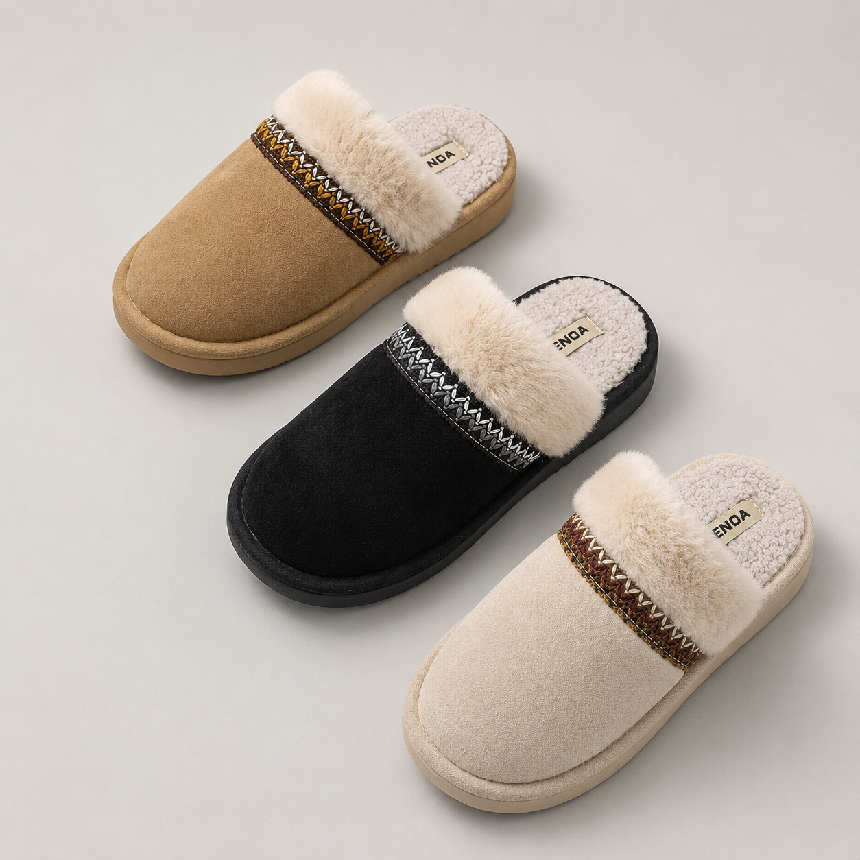 Pantoufles Femme Fourrées Genoa – Douceur & Confort
