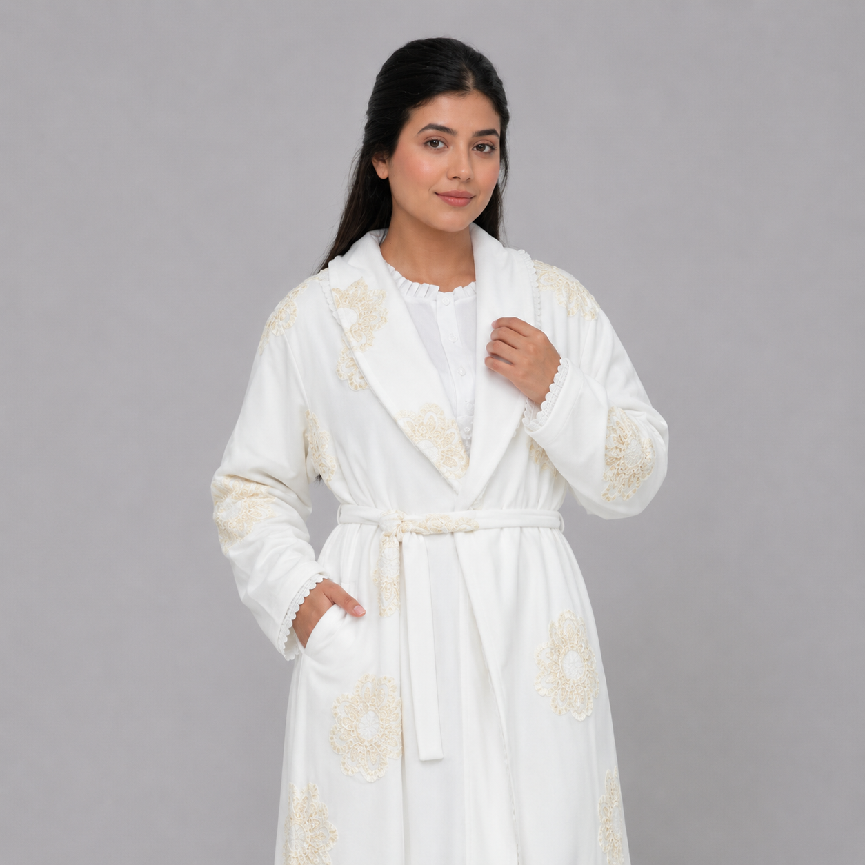 Ensemble de Nuit Long 2 Pièces Rosa – Douceur & Élégance