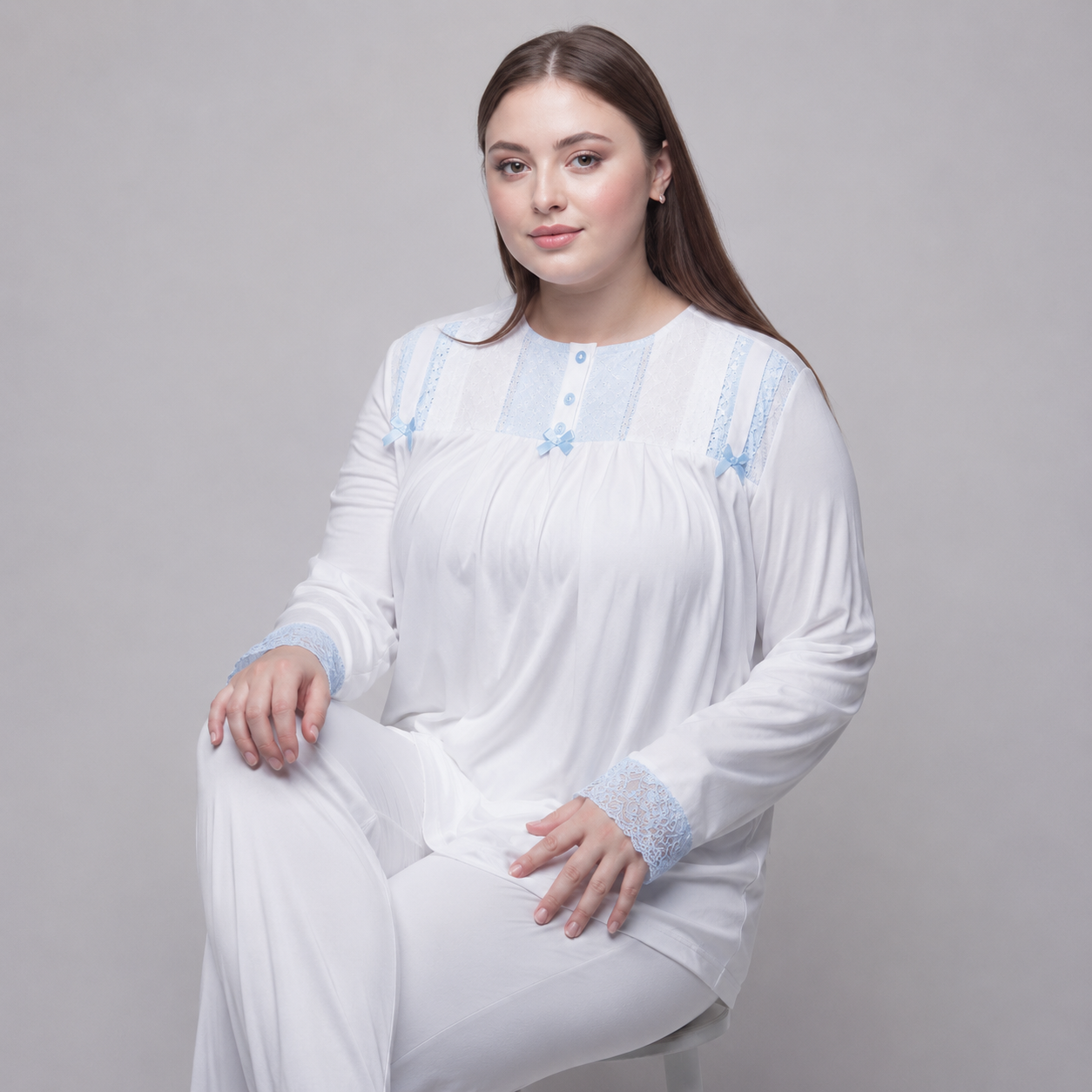 Ensemble Homewear 3 Pièces Rosa – Dentelle & Confort