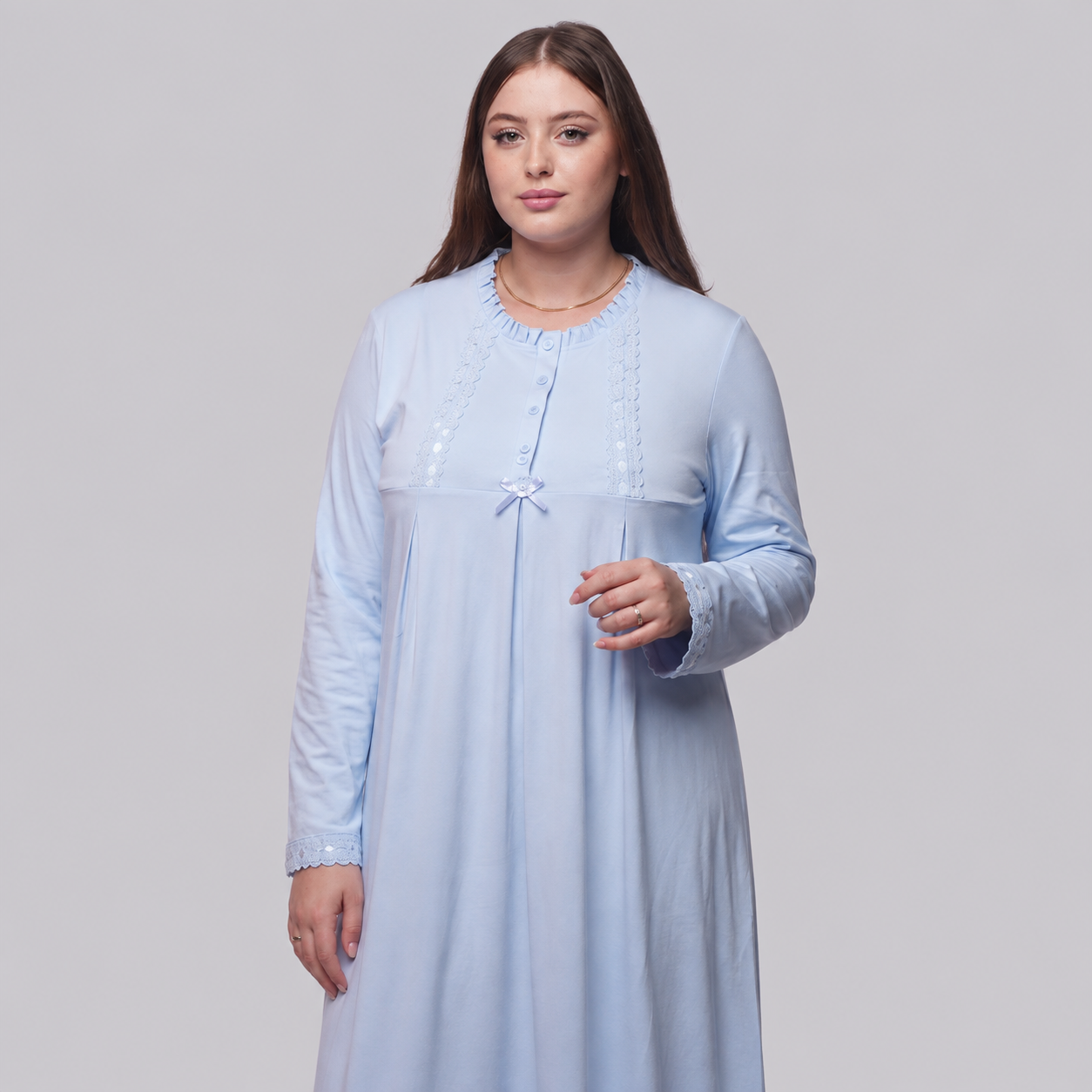 Ensemble de Nuit Long 2 Pièces Rosa – Douceur & Élégance